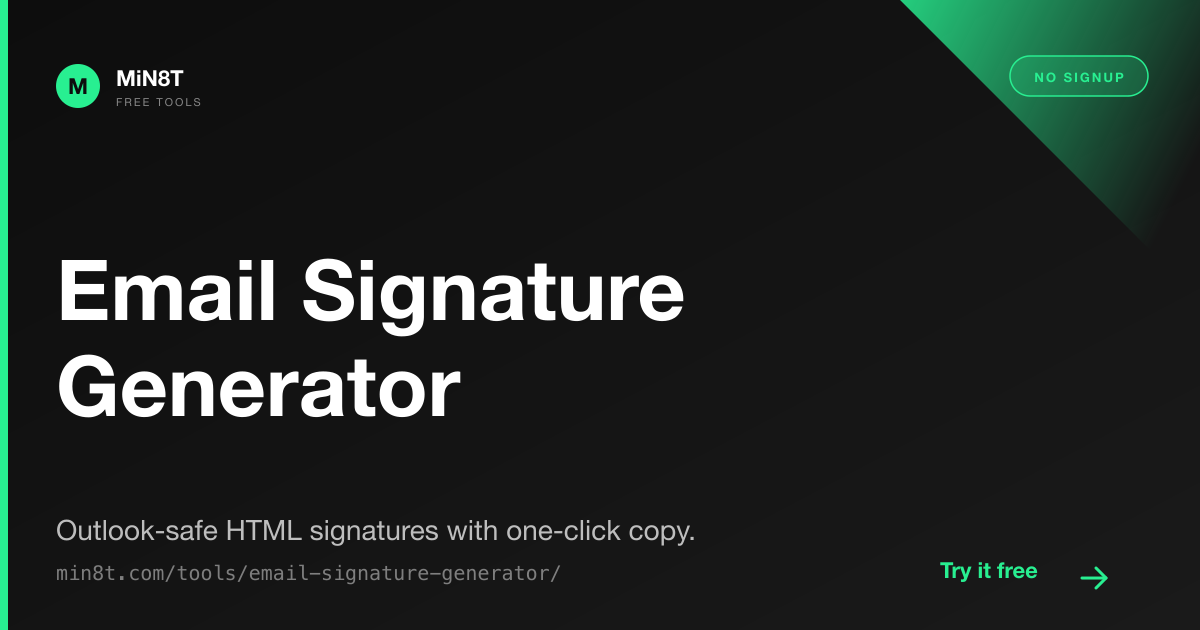 What an Outlook-Safe HTML Email Signature Actually Looks Like